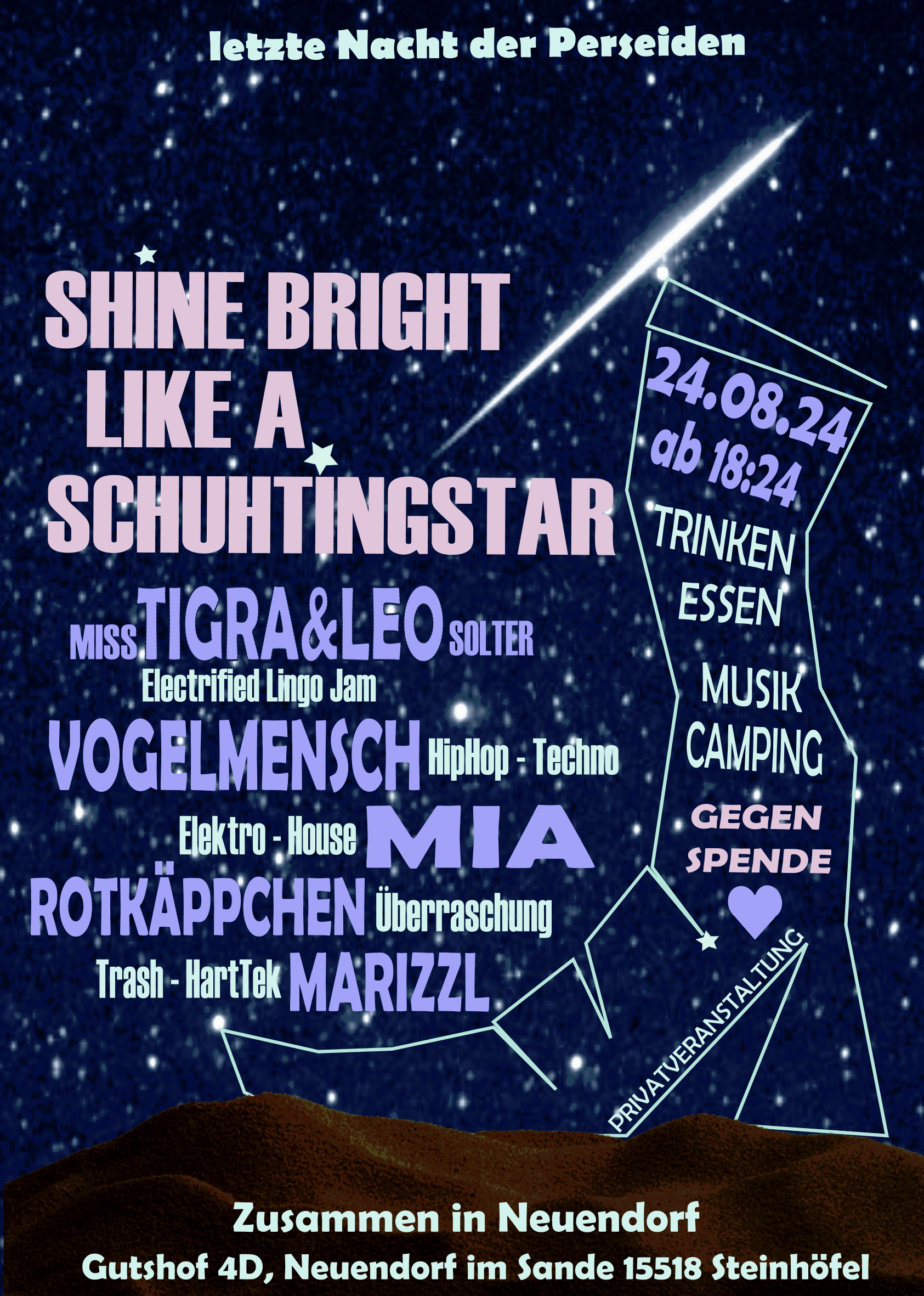 Party am 24.8. // Shine bright like a Schuhtingstar