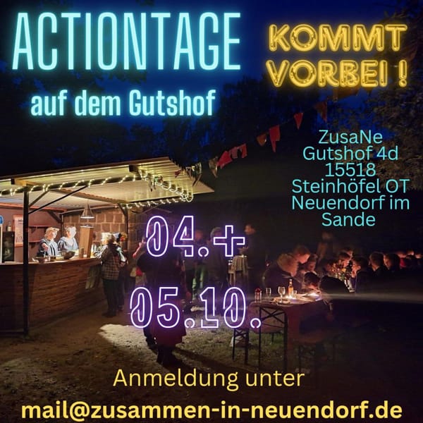 Actiontage auf dem Gutshof